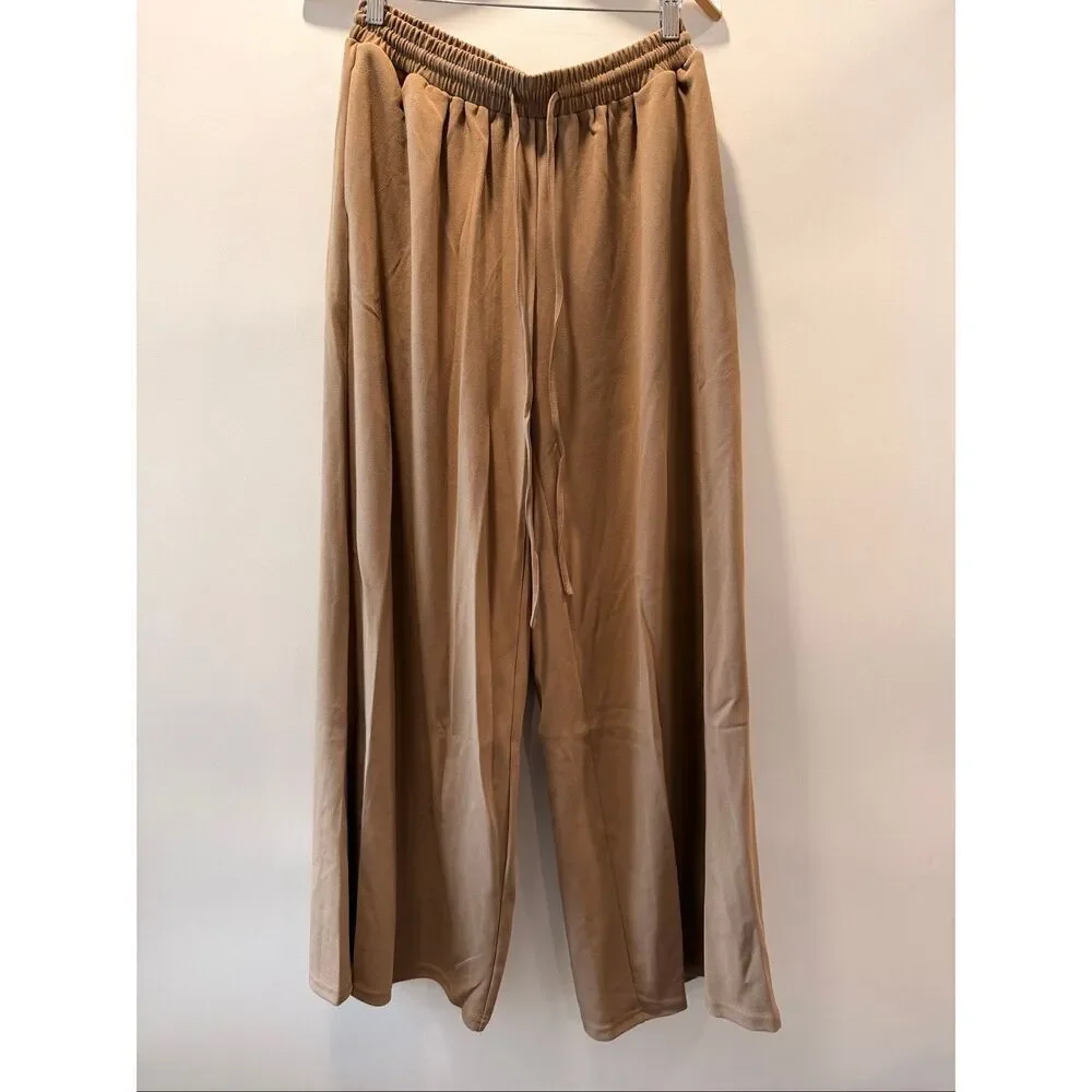 Crepe Woven Wide Leg Pant 33 - Mocha